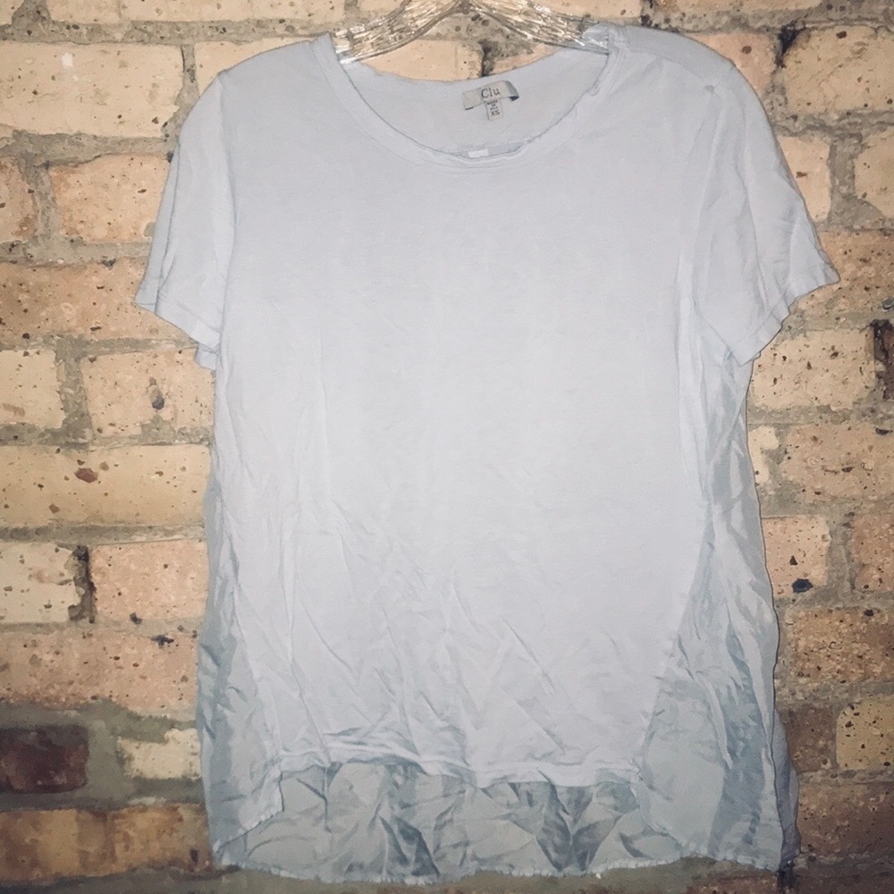 Clu baby blue tshirt.
